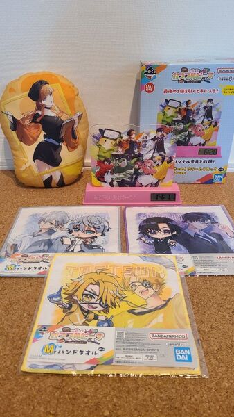 カラフルピーチ 一番くじ まとめ売り ラストワン賞 アラームクロック C賞 クッション おまけつき M賞 新品未使用ハンドタオル