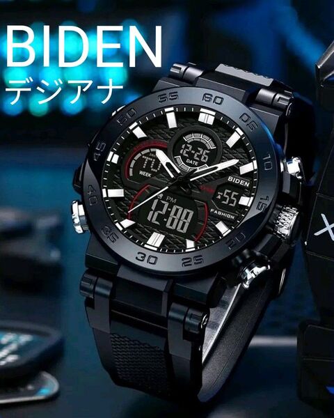 ★■ 新品 BIDEN デジアナ メンズ 腕時計