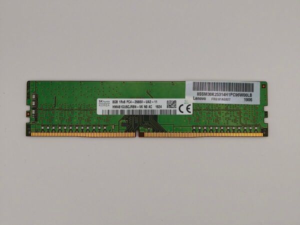 SK hynix 8GBメモリ PC4-2666V HMA81GU6CJR8N-VK