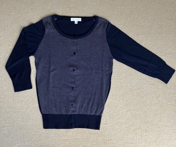 ジョンスメドレー John Smedley シーアイランドコットン ドットカーディガン