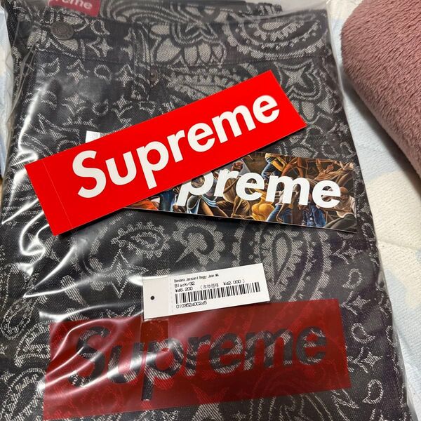 Supreme Bandana Jacquard Baggy Jean "Black