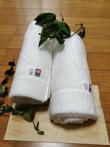 今治ブランド フェイスタオル2枚 ホワイト 34x80cm