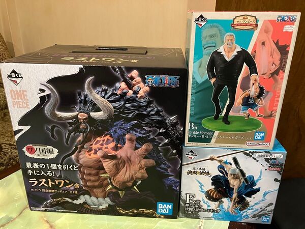 ONE PIECE ワンピース フィギュア3点セット! 一番くじ カイドウ ラストワン賞 ルフィー&ガープ 神エネル 送料無料!
