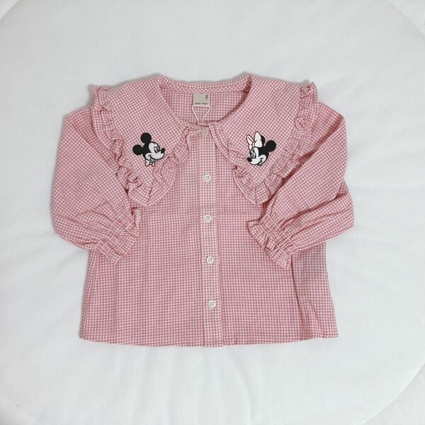 petit main プティマイン ディズニー Disney 衿刺しゅうブラウス