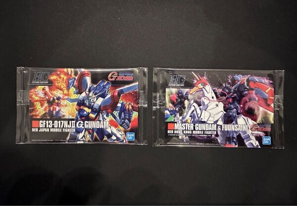 GUNDAMガンプラパッケージアートグミ Gガンダム:2種(グミなし・カードのみ・内袋未開封)