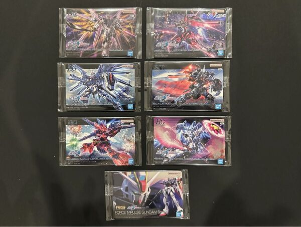 GUNDAMガンプラパッケージアートグミ ガンダムSEED FREEDAM:7種(グミなし・カードのみ・内袋未開封)