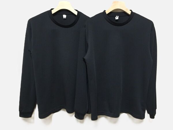 【2着セット・良品】グリマー glimmer/M/長袖Tシャツ/ポリエステル/ブラック 黒/ユニセックス メンズ レディース