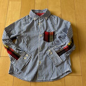 キッズ ストライプシャツ 120cm