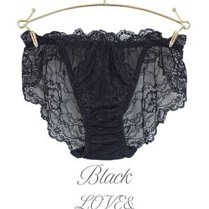 LOVERAN LOVE&単品ショーツ Lサイズ 黒ブラック レース ラブラン