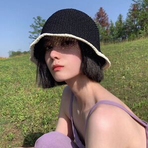 春夏帽子 バケットハット 通気 日除け 韓国ファッション 小顔効果 深め UV対策
