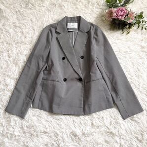 【2024年モデル 極美品】イネド ダブルブレストショートジャケット Lサイズ