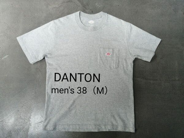 DANTON ダントン 半袖Tシャツ メンズ38 S-M グレー