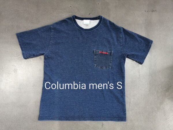 Columbia コロンビア 半袖Tシャツ メンズS インディゴ