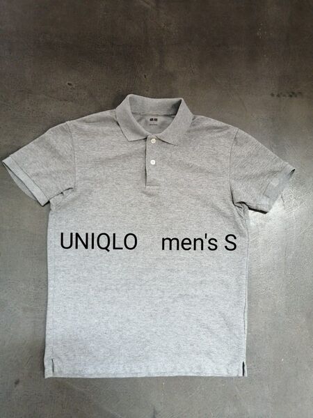 UNIQLO ユニクロ 半袖ポロシャツ メンズS グレー