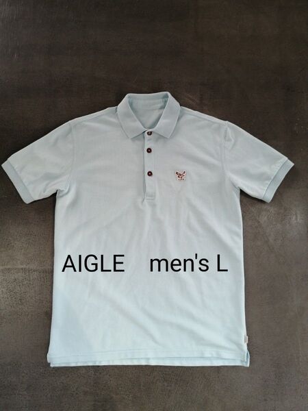 AIGLE エーグル 半袖ポロシャツ メンズL ミント系