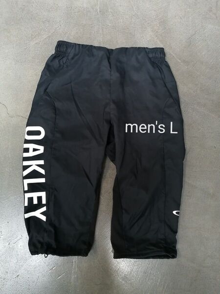 OAKLEY オークリー ナイロンパンツ ハーフパンツ メンズL 黒 トレーニングパンツ