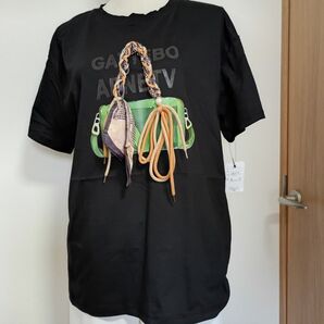 Tシャツ レディース 黒 新品未使用タグ付き フリーサイズ