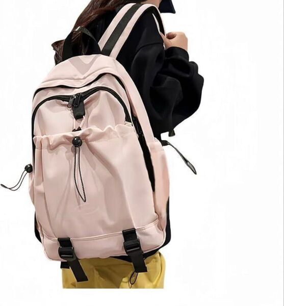 新品☆ピンクリュックサック レディース 大容量 軽量 防水 学生 通勤