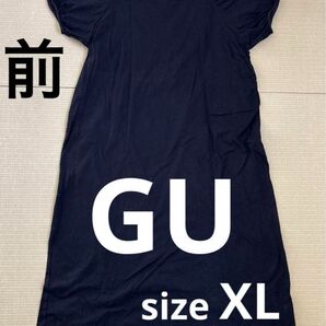 GUワンピースブラックマタニティXL