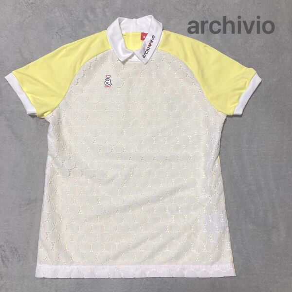 【美品】archivio アルチビオ 半袖シャツ イエロー Mサイズ