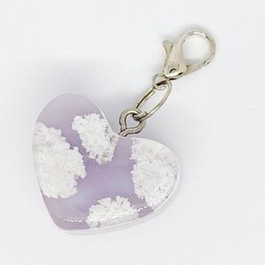 NO.32 レジン ハート 雲 チャーム