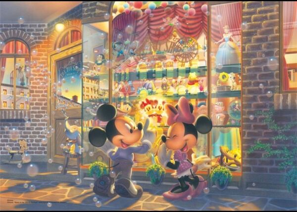 見本品 ステンドアート パズル ディズニー 夕暮れのトイショップ 額付き 500ピース