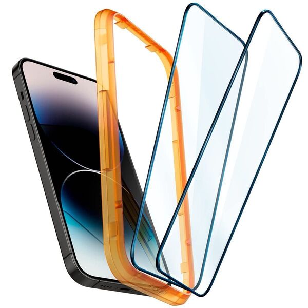 全面保護 ガラスフィルム iPhone14Pro 保護 フィルム フルカバー 2枚入