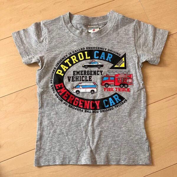 緊急車両 パトカー 消防車 救急車 プリントTシャツ 100サイズ 半袖
