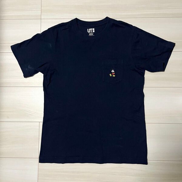 ユニクロ ミッキー ワンポイント Tシャツ