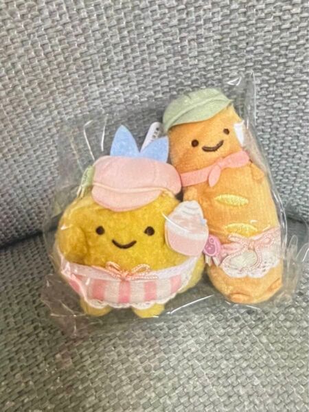 すみっコぐらし展 マルシェ あじふらいのしっぽ パン店長 てのりぬいぐるみ 2個