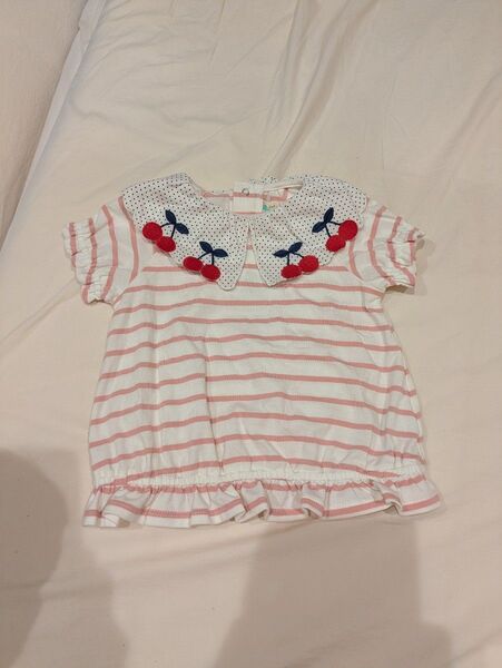 Baby cheer さくらんぼ ボーダーTシャツ 90cm
