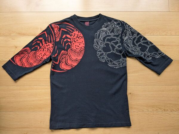 CROPPEDHEADS クロップドヘッズ 七分袖Tシャツ 伊勢海老 牡丹 和柄