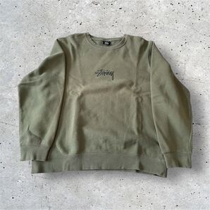 STUSSY M 裏起毛 カーキー 長袖 メンズ レディース