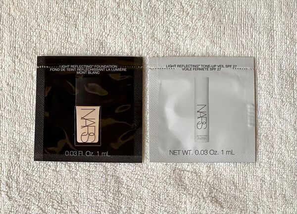 【NARS ナーズ】ライトリフレクティングファンデーション 02166 ライトリフレクティングトーンアップヴェール サンプル 2点