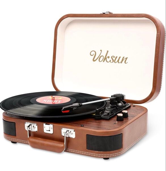 【新品未使用】Voksun スーツケース型レコードプレーヤー S300 ブラウン