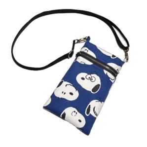 スヌーピー (紺) スマホショルダー ハンドメイド