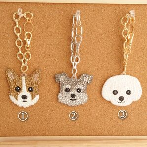 ■コーギー、シュナウザー、マルチーズ■ハンドメイド バッグチャーム デコ キラキラ グッズ