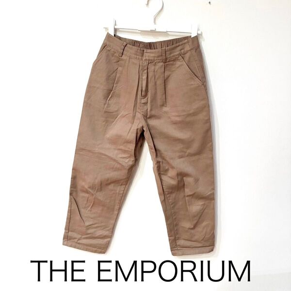 THE EMPORIUM ジエンポリアム 綿素材 テーパードパンツブラウン ベージュ