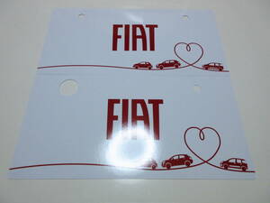  Fiat FIAT dealer new car exhibition for not for sale number plate mascot plate 