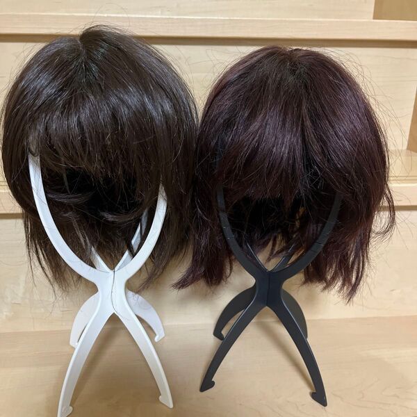 医療用ウィッグ 4個セット ブラウン系