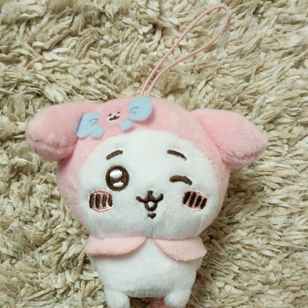 ちいかわ×サンリオキャラクターズ マイメロ/マイメロディ/ちいかわ ぬいぐるみマスコット キーホルダー 正規品 ①