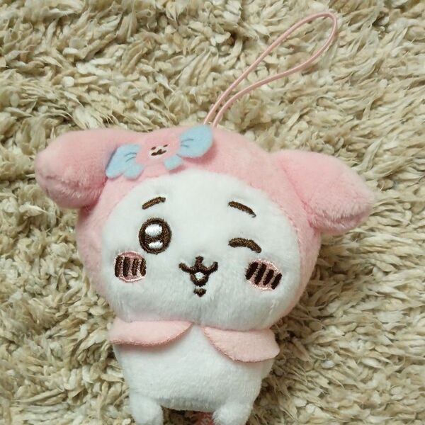 ちいかわ×サンリオキャラクターズ マイメロ/マイメロディ/ちいかわ ぬいぐるみマスコット キーホルダー ②