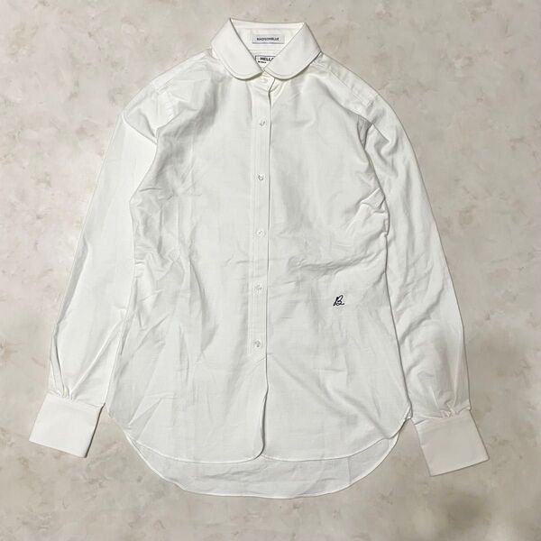 【美品】マディソンブルー MADISON BLUE 丸襟シャツ ブラウス 長袖 CHELSEA SHIRT チェルシー 白 M