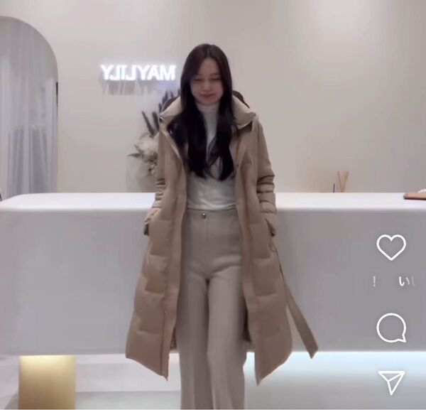 Wzip trench long padding coat Beige ダウンコート ロング丈 IENA