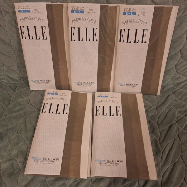 ストッキング S M L ELLE 福助 フクスケ シャドーグレー