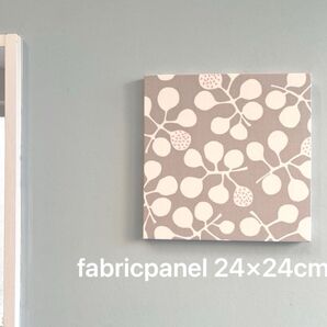 ファブリックパネル 北欧リーフ 24cm グレー