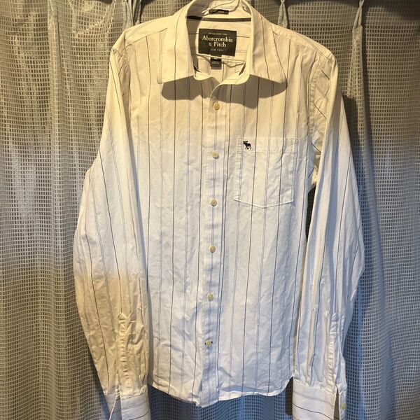 Abercrombie & Fitch ストライプシャツ メンズ Mサイズ
