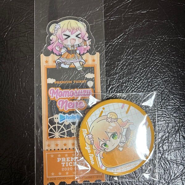 ホロライブ 桃鈴ねね 缶バッジ&ブックマーク