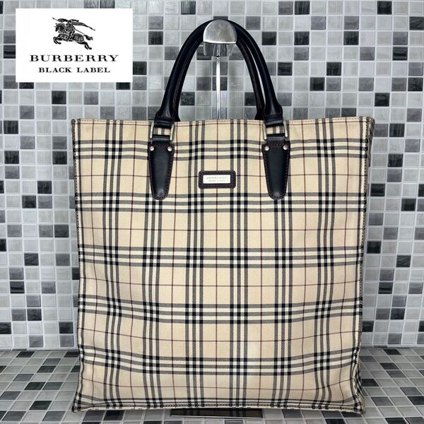 85 BURBERRYBLACK LABEL バーバリー トートバッグ
