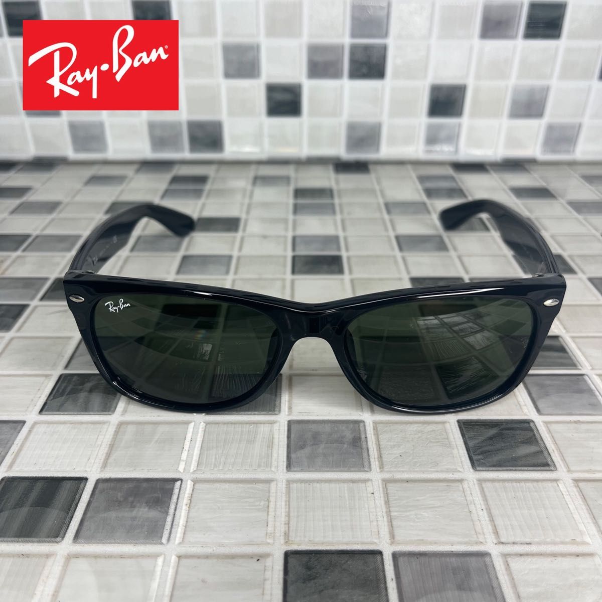 RayBan サングラス ニューウェイファーラー ブラック アルカンターラ生地 RayBan サングラス ニューウェイファーラー ブラック